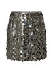 Jupe courte &agrave; sequins avec une ceinture &eacute;lastique, Gris anthracite, Packshot image number 0