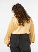 Blouse met overhemdkraag en V-hals, Geel, Model image number 2