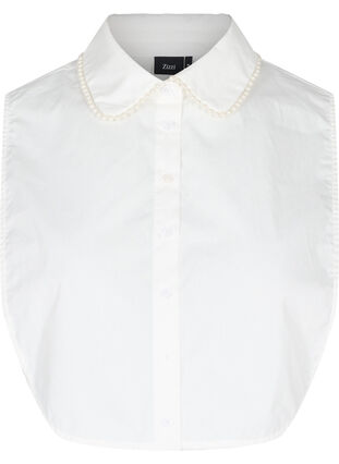 Overhemdkraag met parels, Bright White, Packshot image number 0