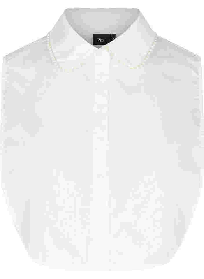 Col de chemise avec perles, Bright White, Packshot image number 0