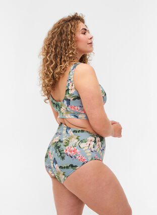 Bas de bikini taille haute avec imprimé, Kolyptus Print, Model image number 1