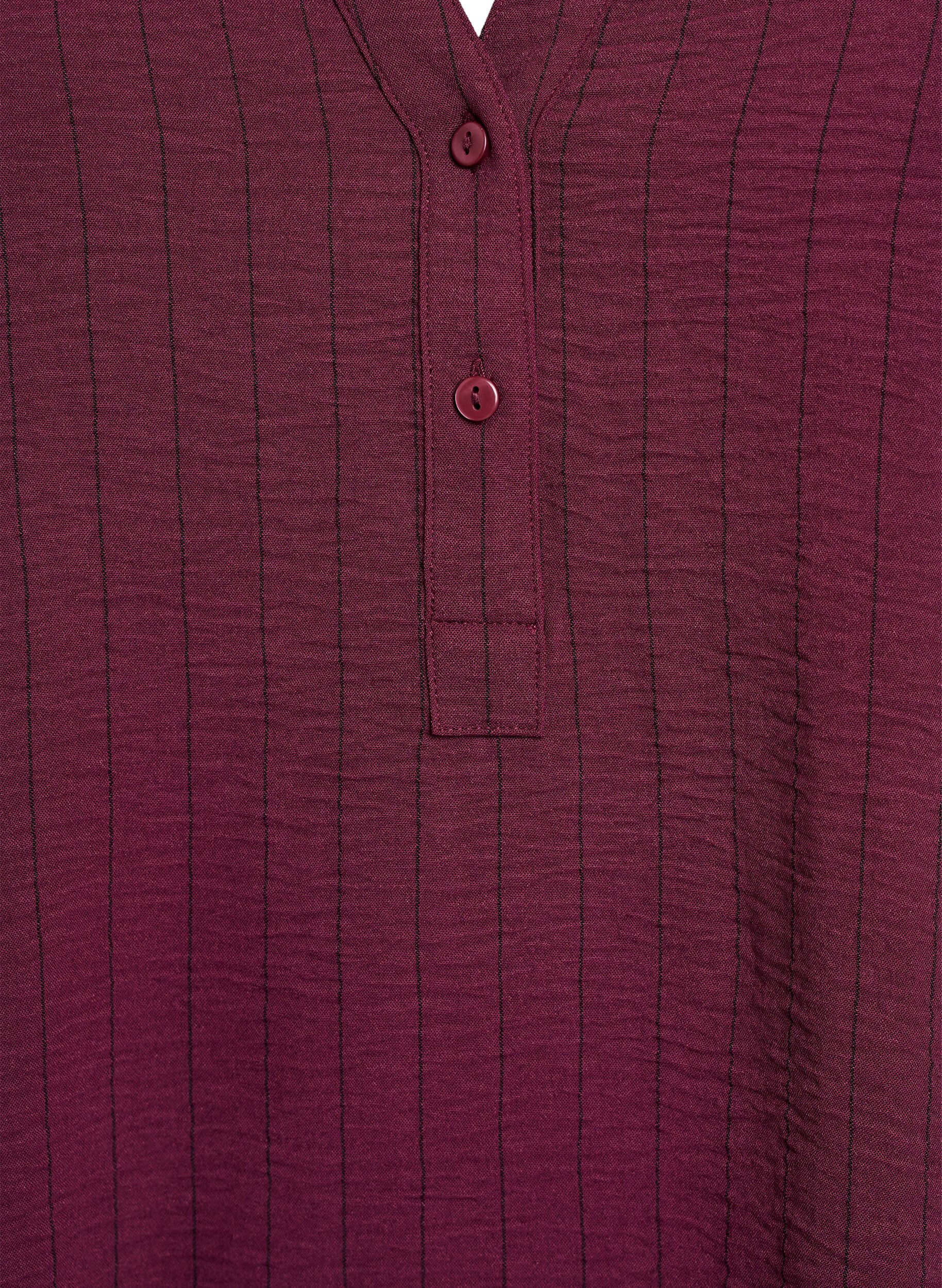 ZizziStreepjes overhemdblouse, Rood, Packshot image number 2