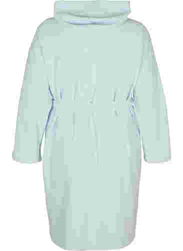 Robe de chambre avec fermeture éclair et capuche, Cashmere Blue, Packshot image number 1