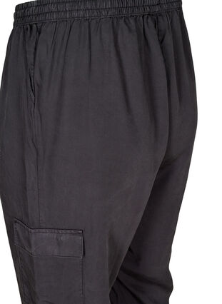 Pantalon en lyocell avec de grandes poches, Black, Packshot image number 3