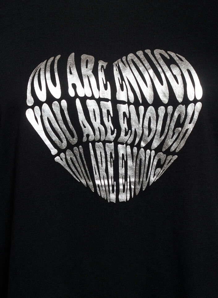 T-shirt imprim&eacute;, Noir, Packshot image number 2