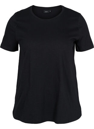 Lot de 2 T-shirt basiques en coton, Deep Lavender/Black, Packshot image number 3