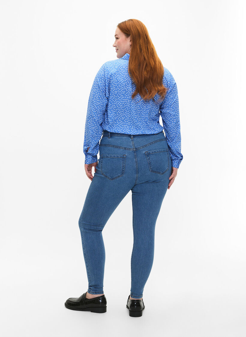 Jeans avec coupe super slim, Bleu Clair, Model image number 1