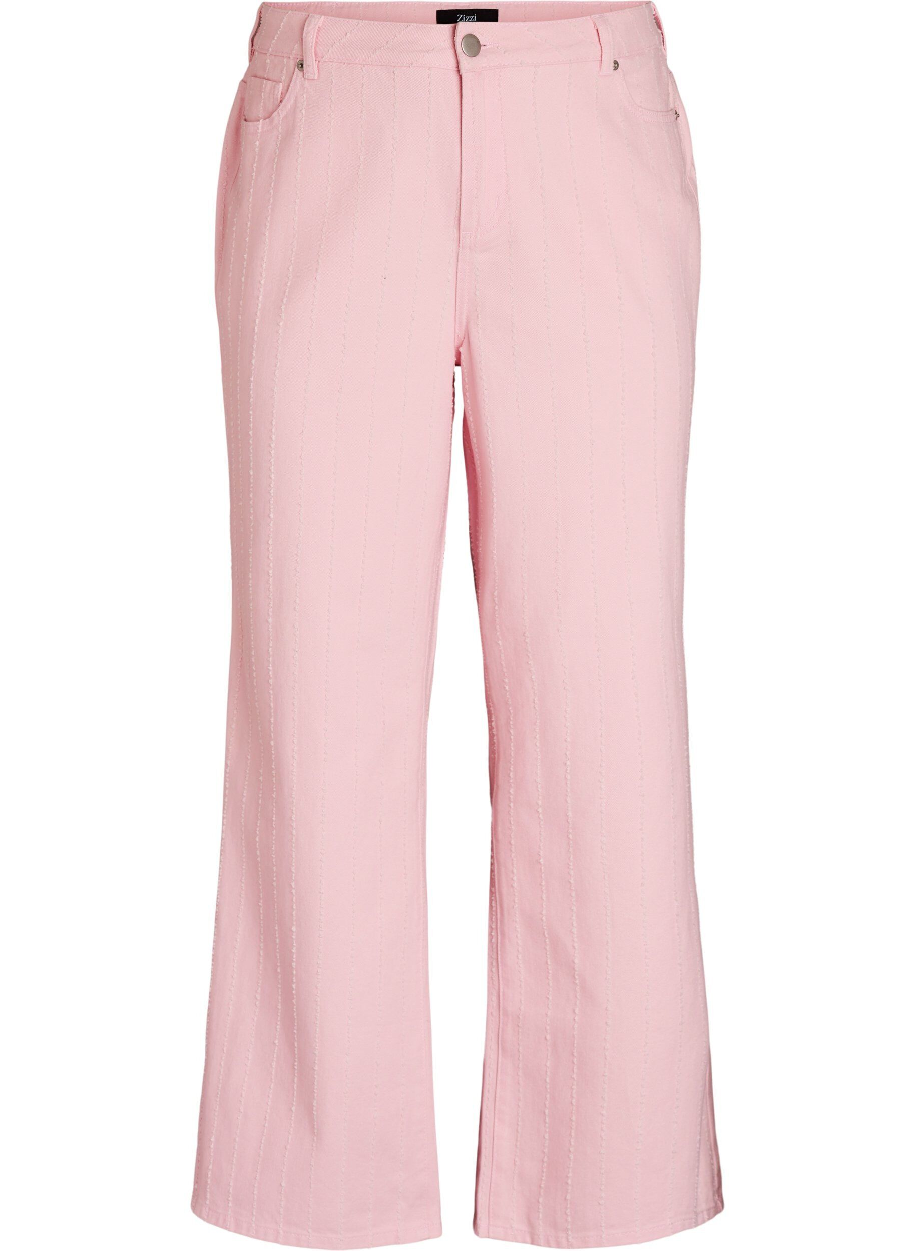 Myra jeans in gekleurd denim met wide fit en een gestructureerd patroon