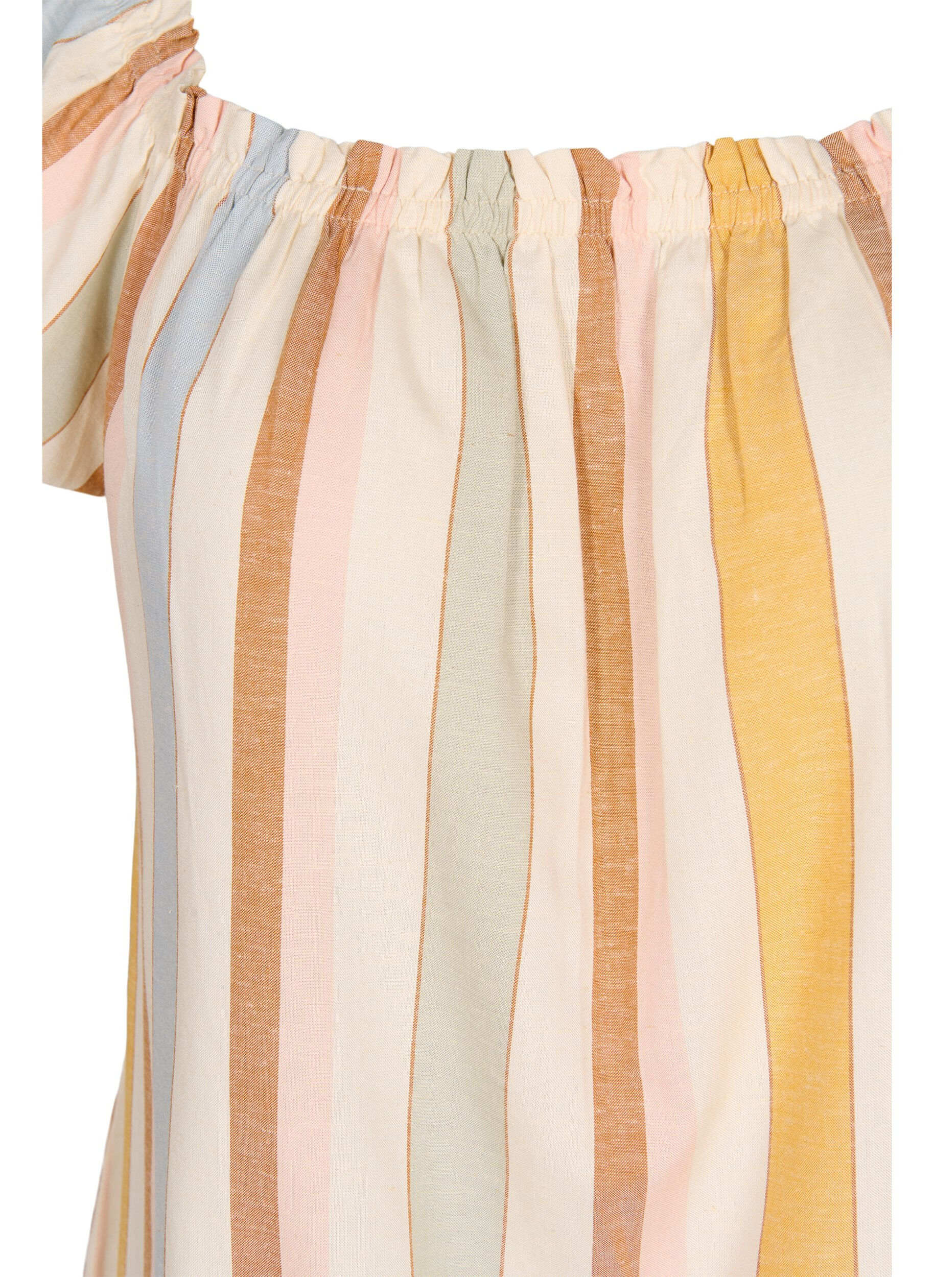 ZizziOff-shoulder strand tuniek, Striped Jaquard, Packshot image number 2