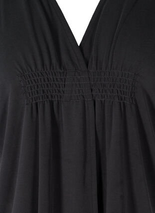 Short-sleeved blouse with sBlouse à manches courtes avec smock, Moonless Night, Packshot image number 2