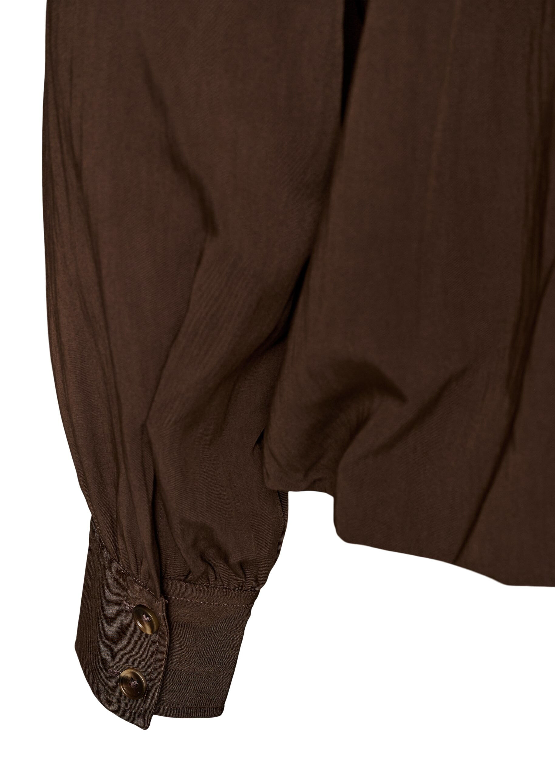 ZizziChemise coupe ballon avec fermeture zipp&eacute;e invisible, Marron, Packshot image number 3