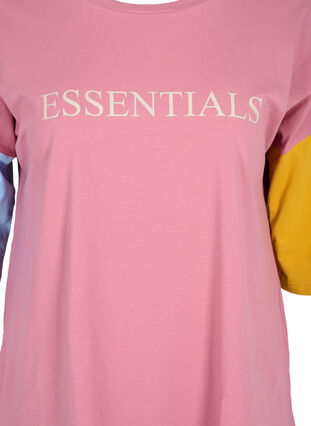 T-shirt à plusieurs couleurs à manches 2/4, Pink Blocking, Packshot image number 2