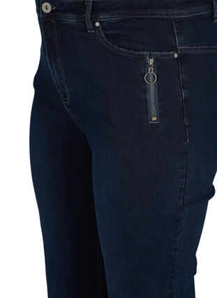 Jean Gemma à taille haute et coupe régulière, Dark blue, Packshot image number 2