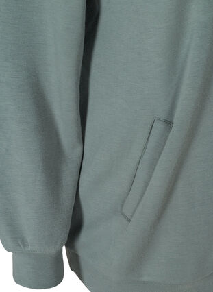 Sweatshirt met zakken en capuchon, Balsam Green, Packshot image number 3