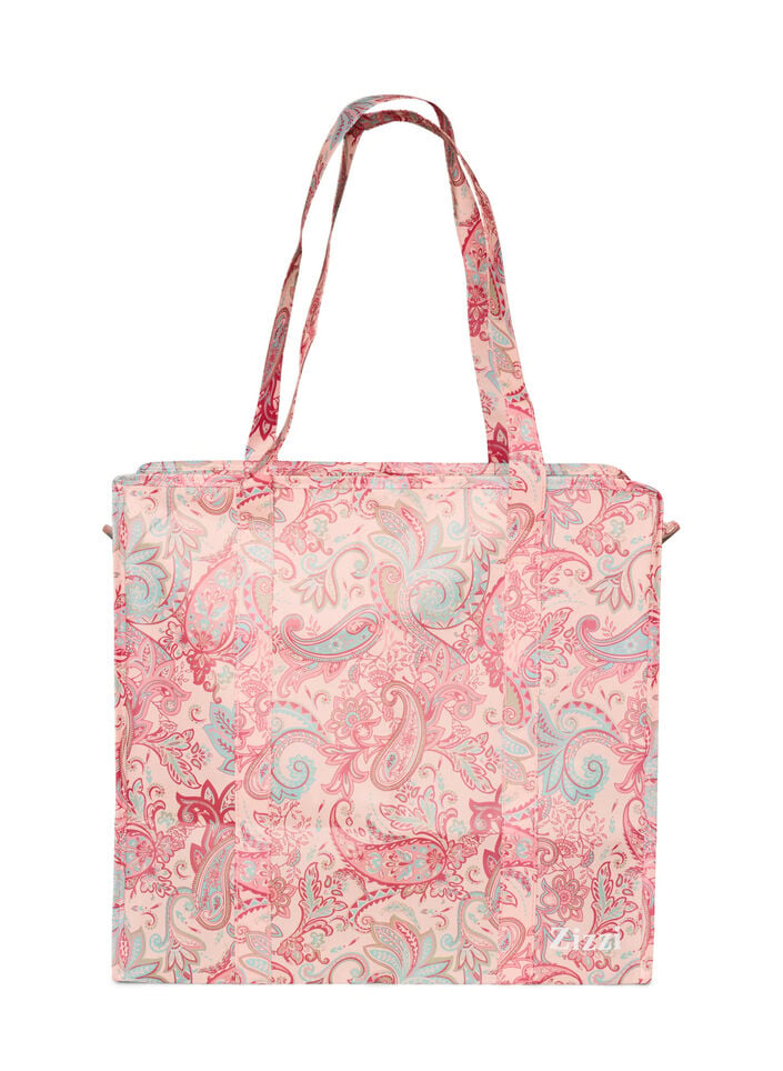 Sac de magasinage avec fermeture &eacute;clair, Rose poudr&eacute;e, Packshot image number 1