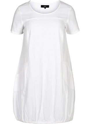 Robe en coton à manches courtes, White, Packshot image number 0