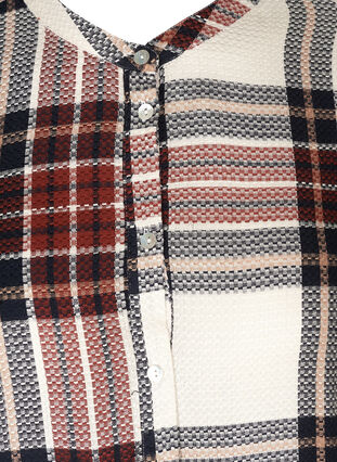 Robe chemise à carreaux en viscose manches 3/4, Check, Packshot image number 2