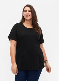 FLASH - 2-pack t-shirts à col rond, Black/Black, Model