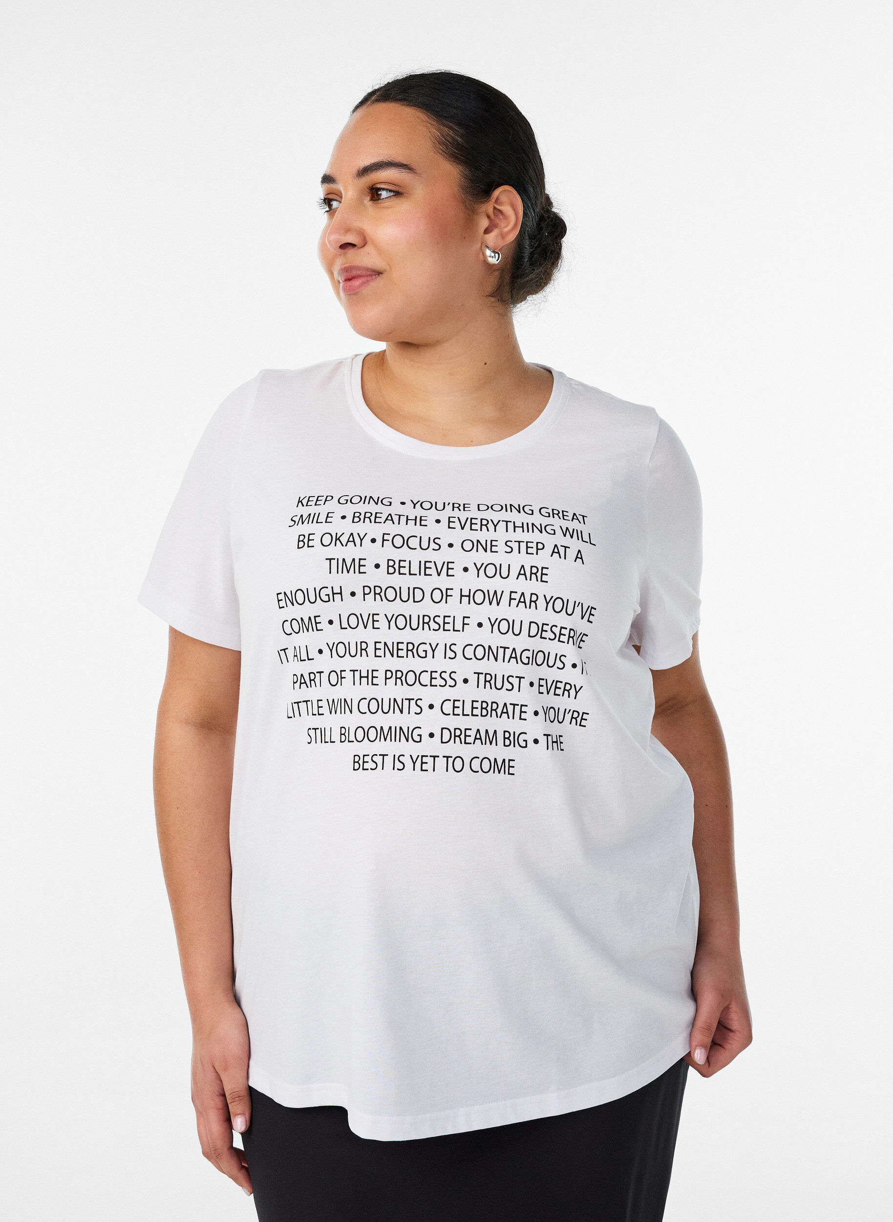 ZizziT-shirt imprim&eacute;, Blanc, Model image number 0