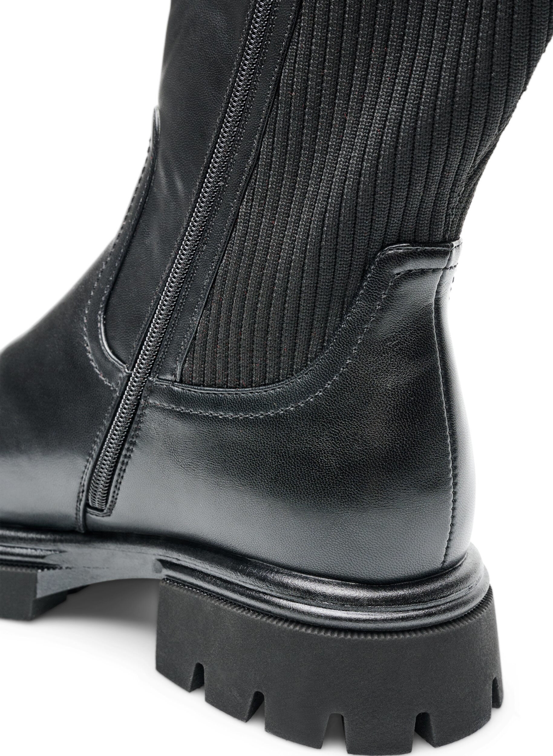 ZizziBotte haute avec empi&egrave;cements c&ocirc;tel&eacute;s, Noir, Packshot image number 5