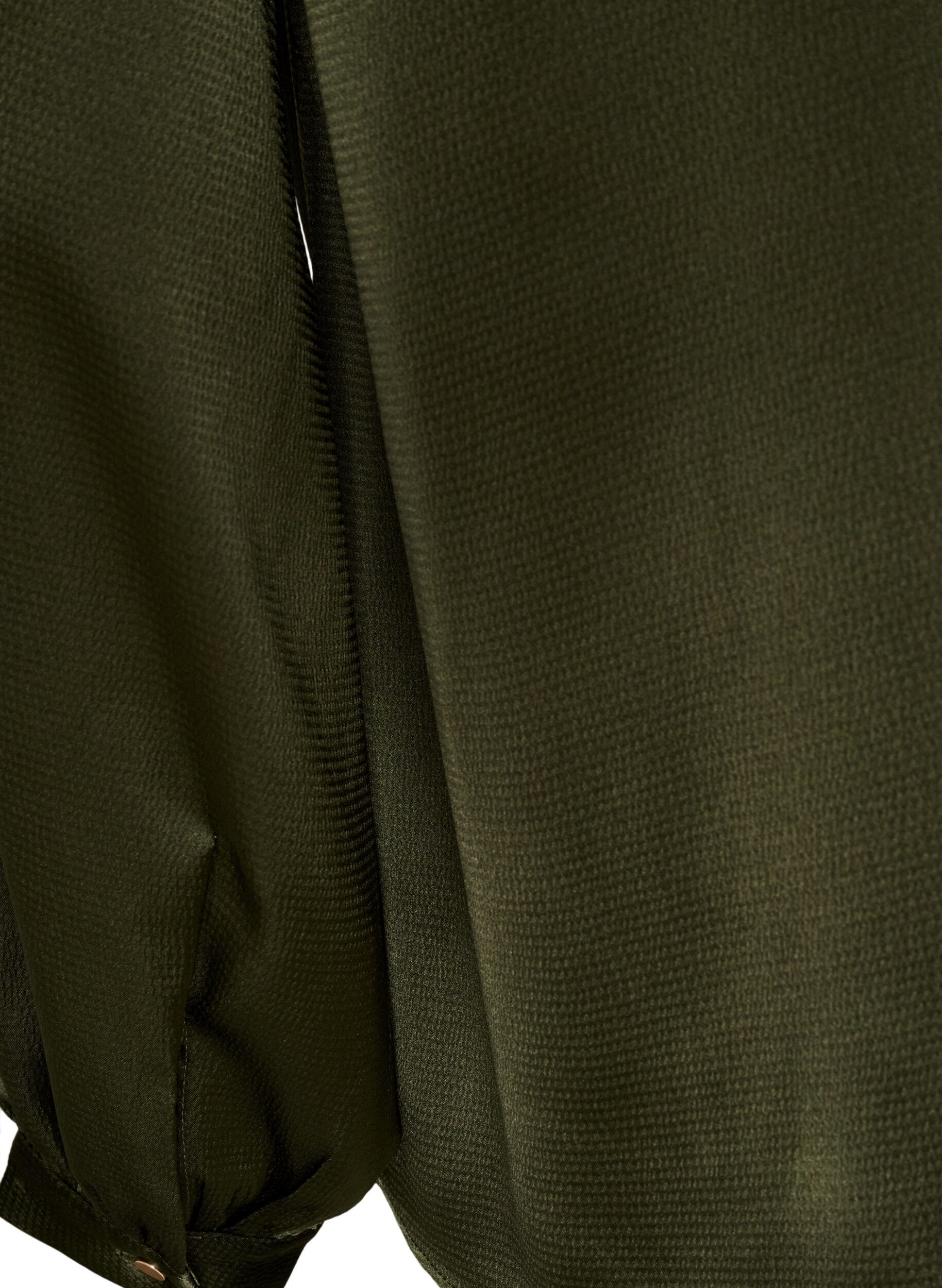 ZizziBlouse met overhemdkraag en V-hals, Groen, Packshot image number 3