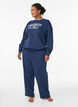 Sweat-shirt avec imprim&eacute; texte, Bleu, Model image number 1
