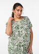 Viscose blouse met korte mouwen en print, Groen, Model image number 0