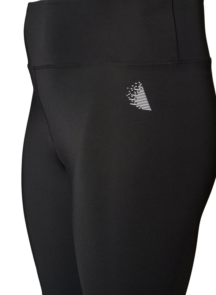 Legging d'entra&icirc;nement taille haute avec poche dans la ceinture, Noir, Packshot image number 2