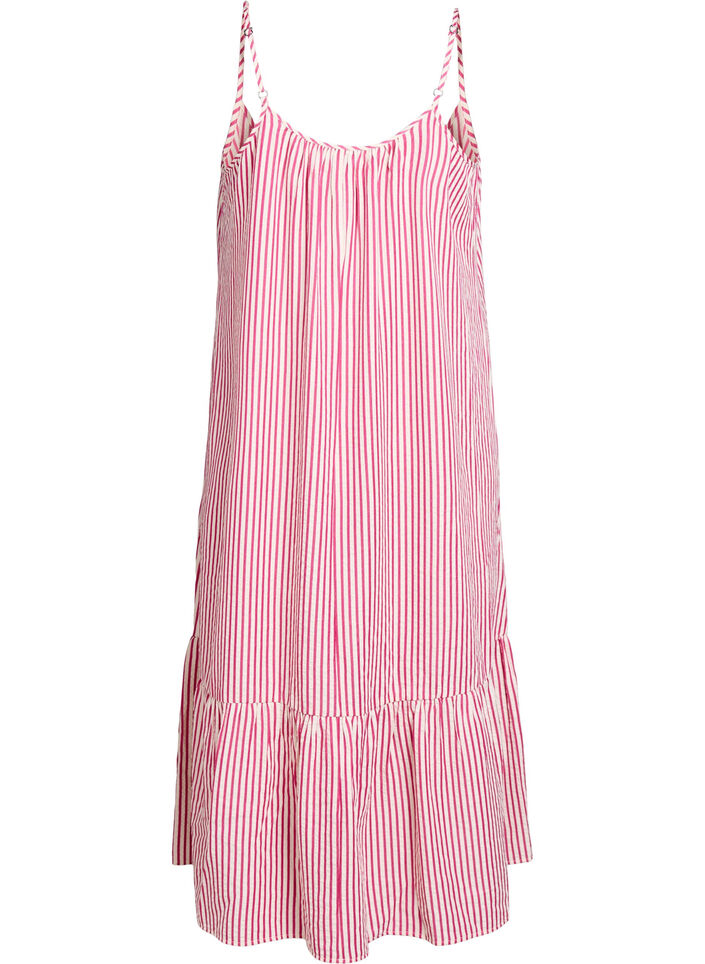 Robe d'&eacute;t&eacute; &agrave; rayures et &agrave; forme en A, Rose, Packshot image number 1