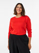 Basic T-shirt met lange mouwen en ronde hals, Rood, Model image number 0