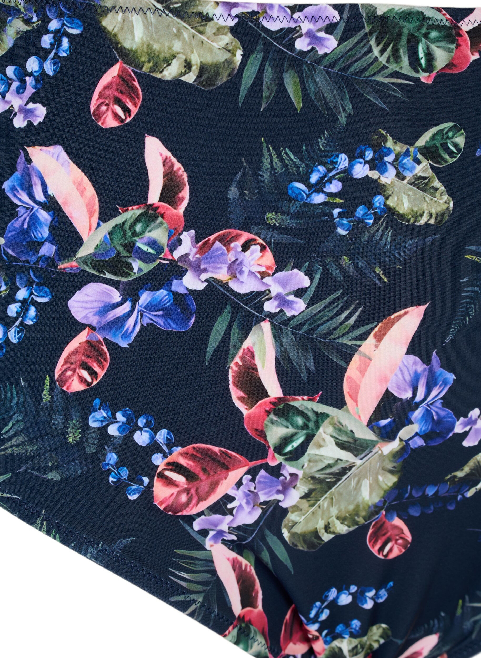 ZizziBikinislip met hoge taille en print, Blauw, Packshot image number 2