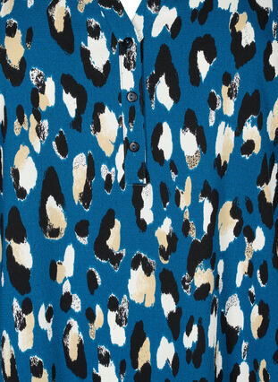 Stippen tuniek met 3/4 mouwen, Legion Blue Leopard, Packshot image number 2