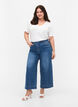 Basic t-shirt met korte mouwen en v-hals, Wit, Model image number 1