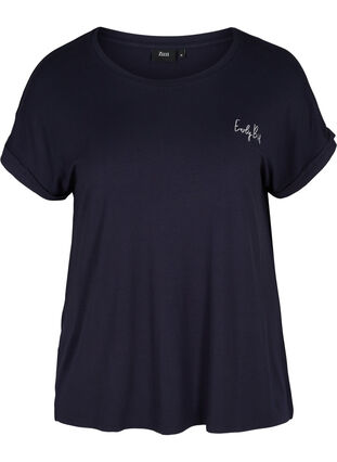 Pyjama t-shirt met korte mouwen en ronde hals, Night Sky, Packshot image number 0