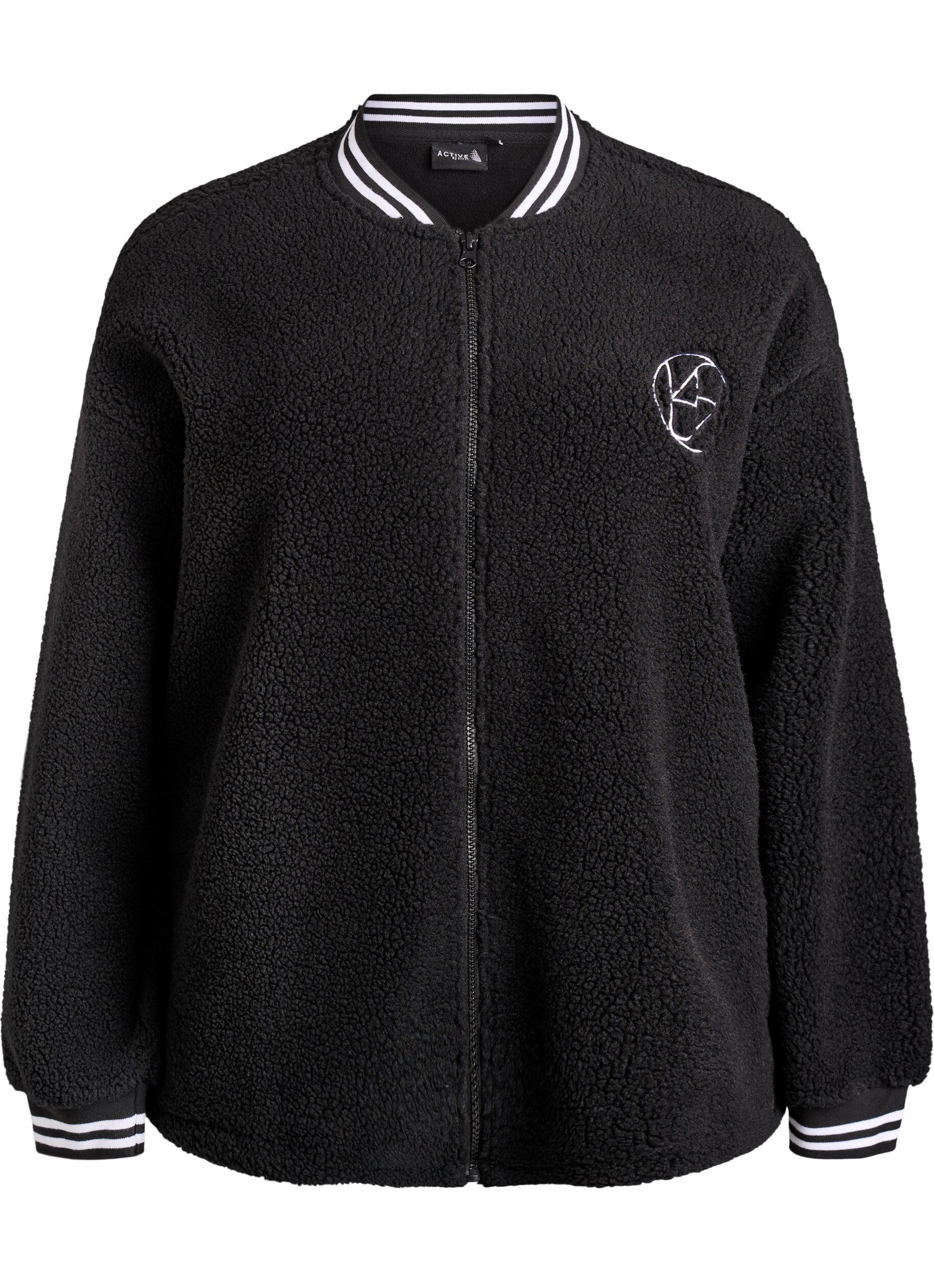 Teddyfleece jas met strependetails