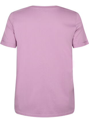 T-shirt en coton à encolure en V, Lavender Herb, Packshot image number 1
