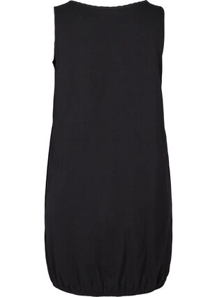 Mouwloze jurk in katoen, Black, Packshot image number 1