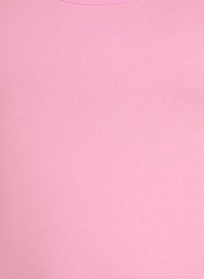 Haut Basic uni en coton, Rose, Packshot image number 2