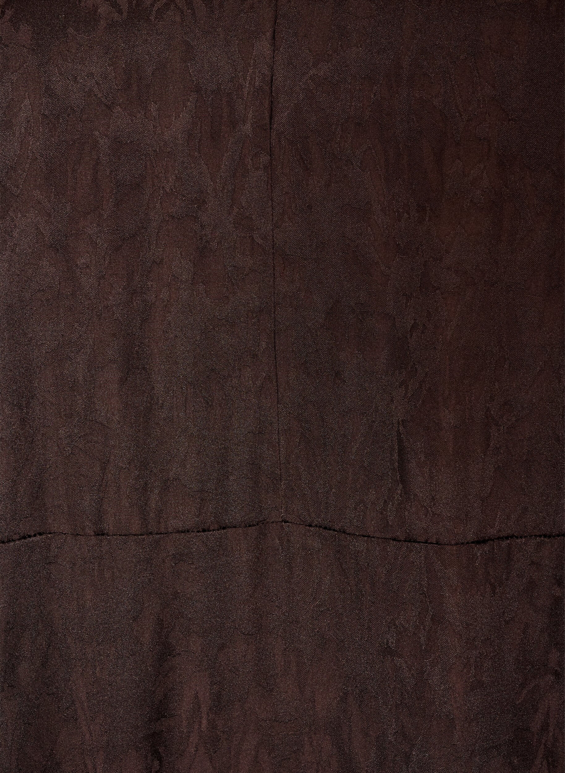 ZizziRobe midi en jacquard &agrave; motif cachemire et manches papillon, Marron, Packshot image number 2