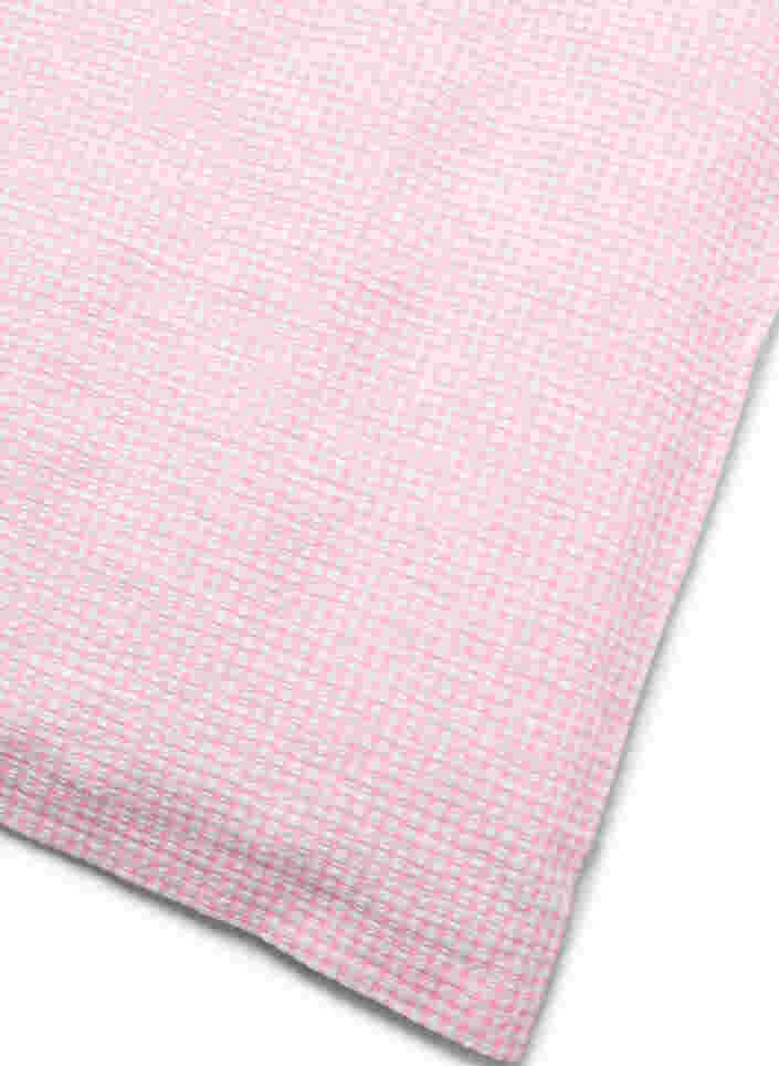 Parure de lit en coton à carreaux, Rose/White Check, Packshot image number 2