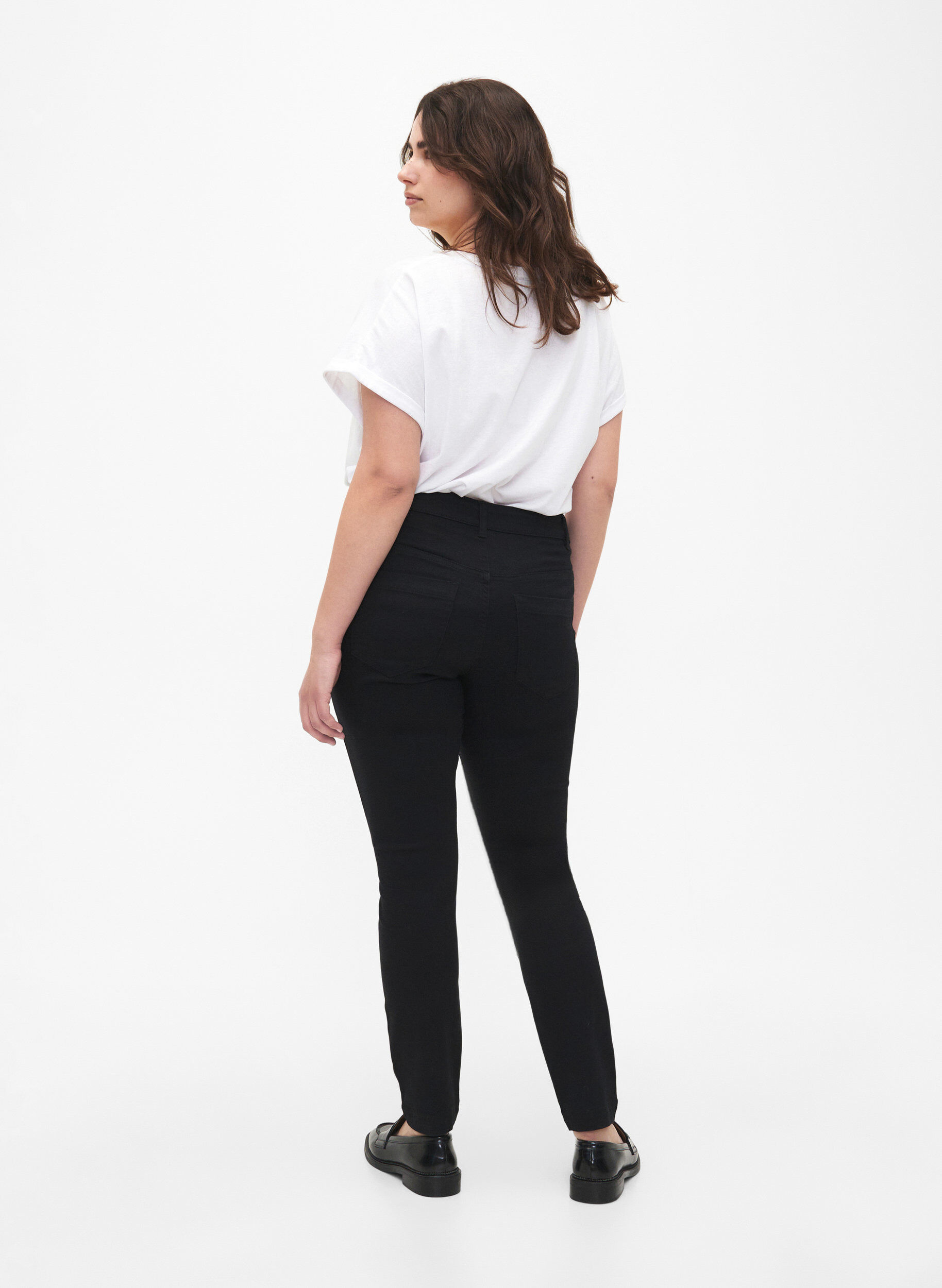 ZizziViona jeans met normale taille, Zwart, Model image number 1