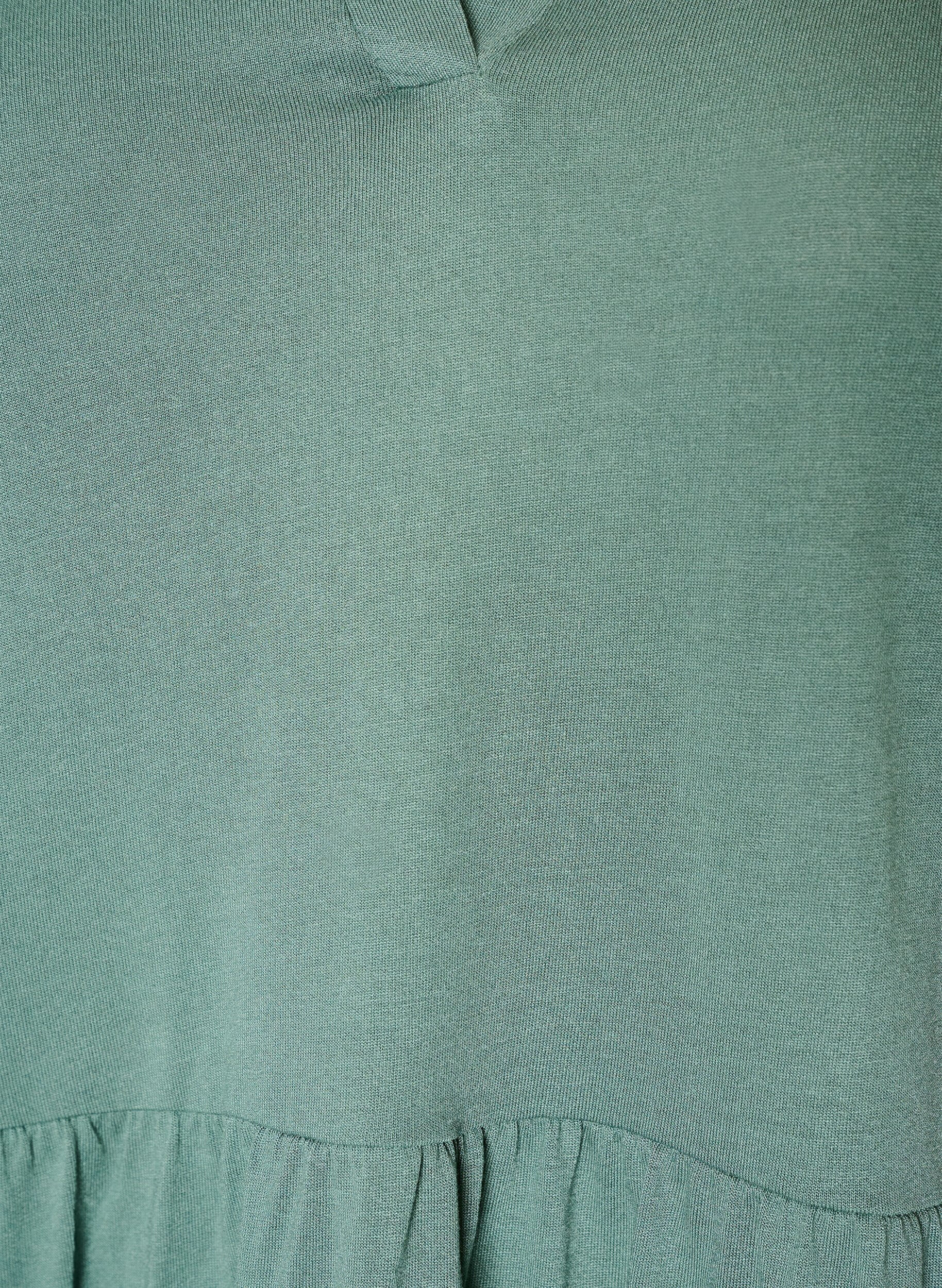 ZizziRobe en jersey avec d&eacute;tails en dentelle et jupe superpos&eacute;e, Vert, Packshot image number 2