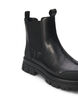 Bottine Chelsea croco en cuir, Black, Packshot image number 4
