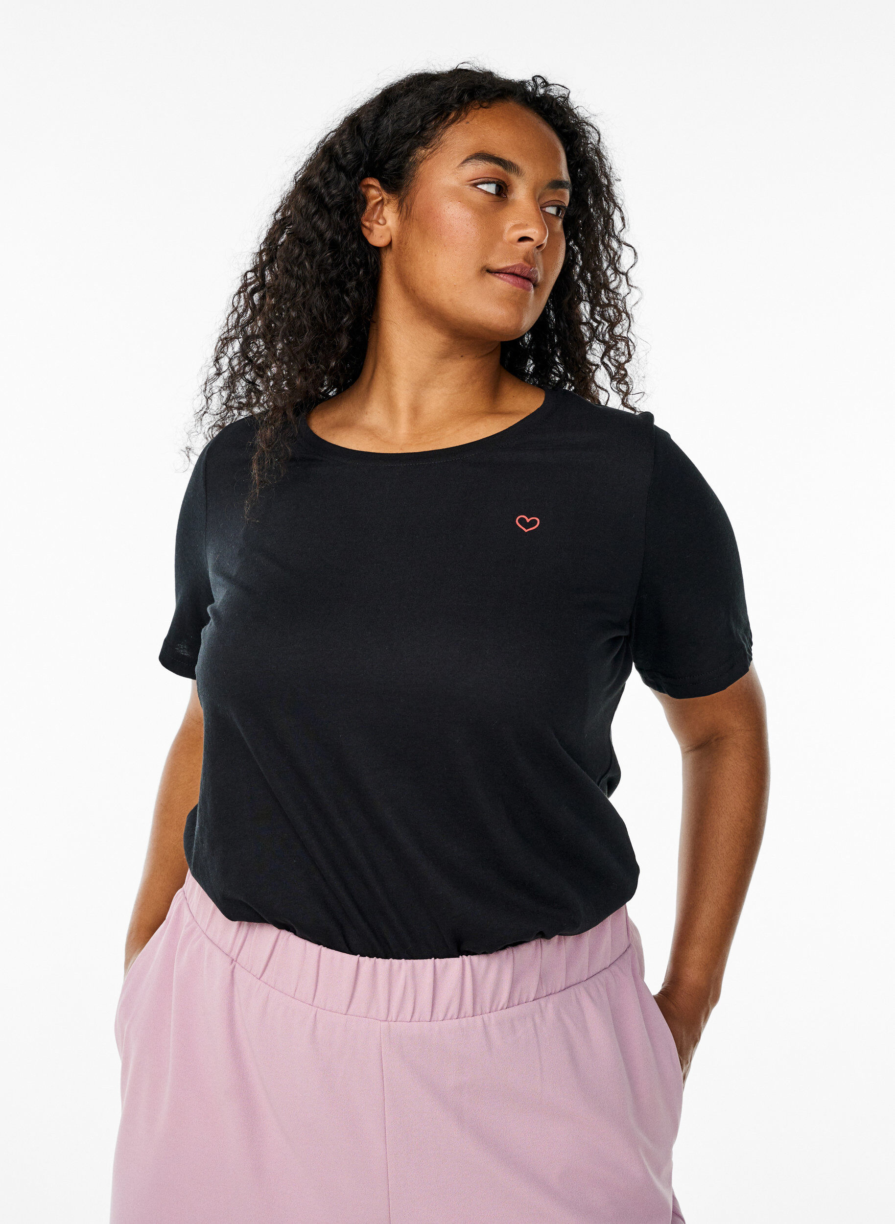 ZizziFLASH - T-shirt met motief, Zwart, Model image number 0