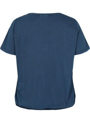 T-shirt en coton bio avec smocks, NavyBlazer Acid Bird, Packshot image number 1