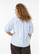 Overhemdblouse met knoopsluiting en strikceintuur, Blauw, Model image number 2
