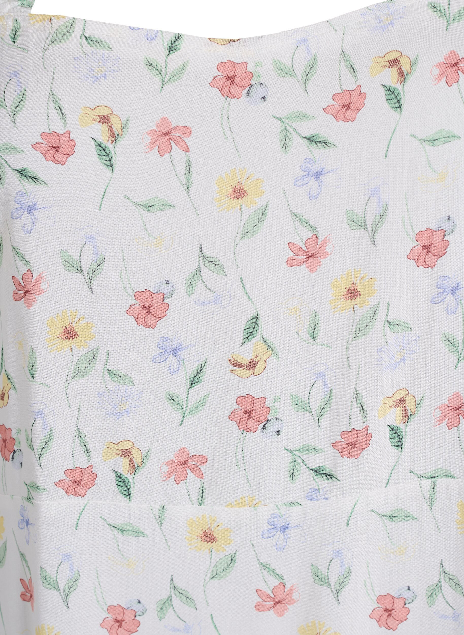 Zizzi Robe d'&eacute;t&eacute; avec bretelles larges, Blanc, Packshot image number 2