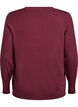 Gebreide blouse met ronde hals, Rood, Packshot image number 1