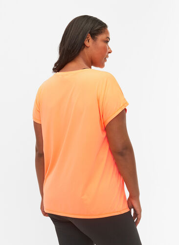 Trainings T-shirt met korte mouwen, Neon Orange, Model image number 1