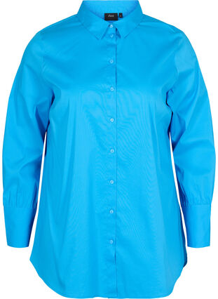 Chemise à manches longues avec larges poignets, Dresden Blue, Packshot image number 0